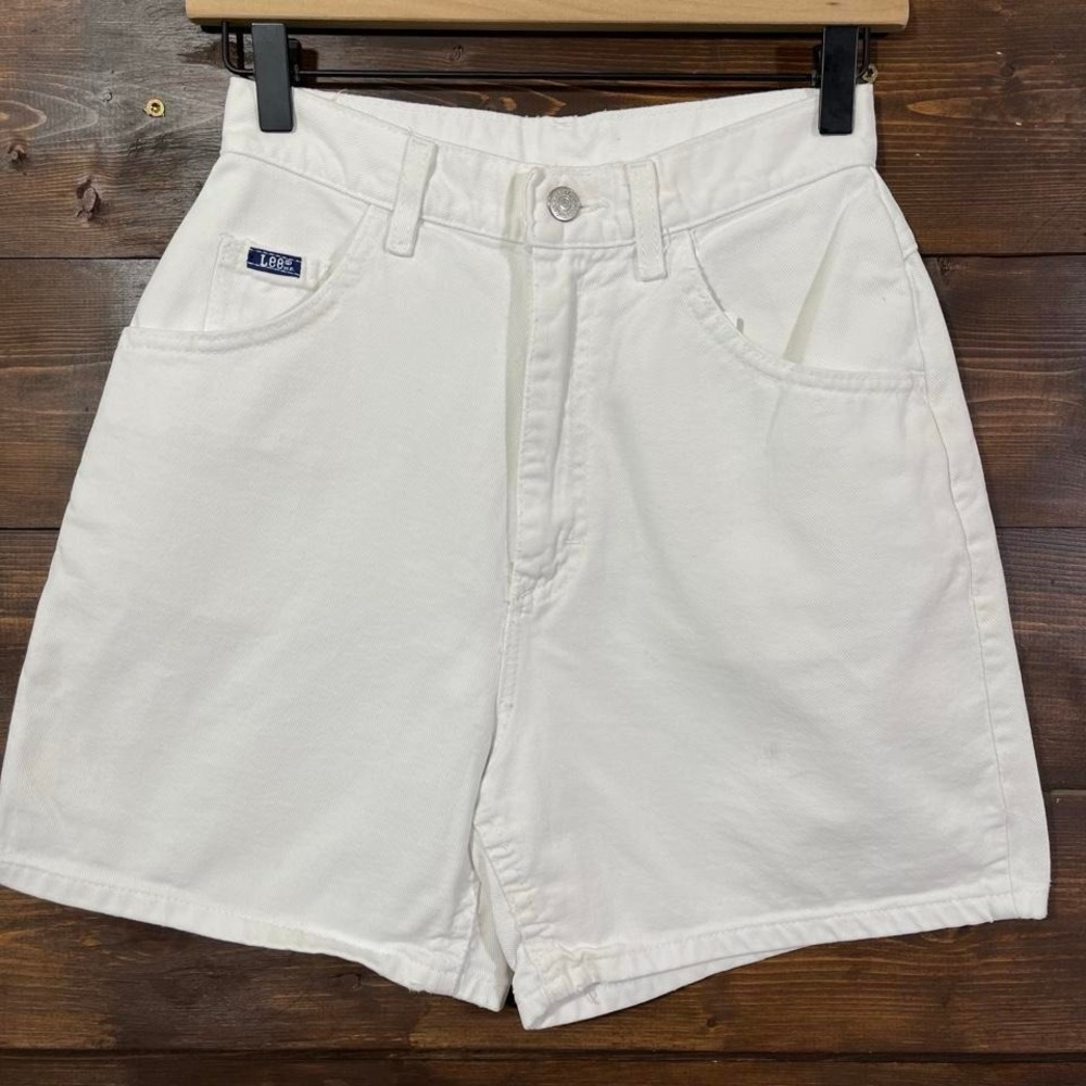 Vintage 90s Lee White Denim Shorts